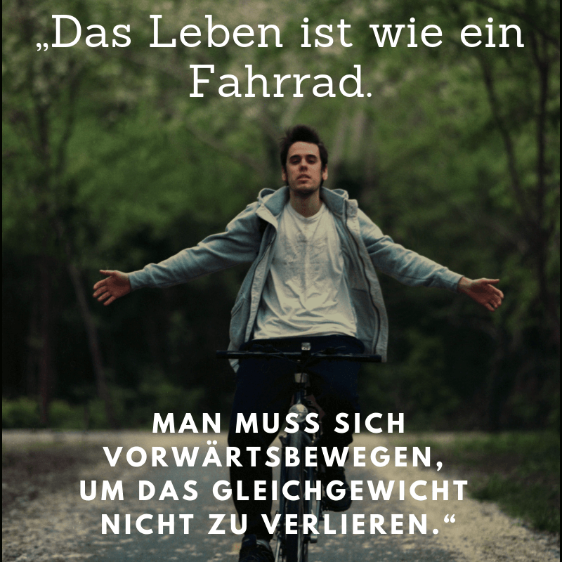 Das Leben ist wie ein Fahrrad